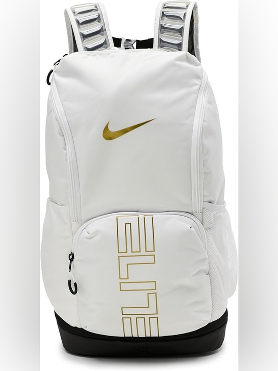 Nike Other - Nike 32L Varsity Elite White Backpack with Gold Swoosh and Accents